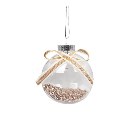 Transparent Christmas Balls 8cm Set of 9 for Decor